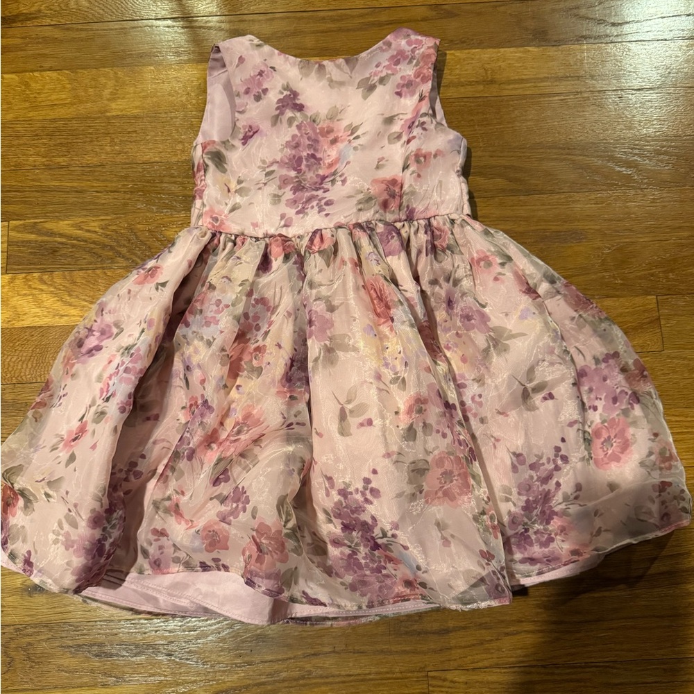 Pippa & Julie Dusty Rose Floral Dress 4T